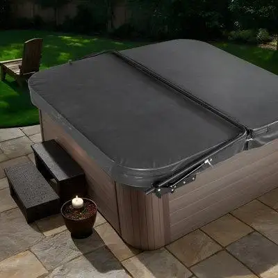 Hot Tub Cover Lift:This hydraulic hot tub cover lifter installed on both sides of the bathtub top is...