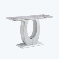 Mercer41 Modern minimalist light grey MDF material rectangular counter bar table 47.2 "x 18" x 29.5 "