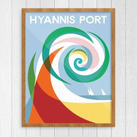 Highland Dunes Hyannis Port Cape Cod Wave Colourful Print