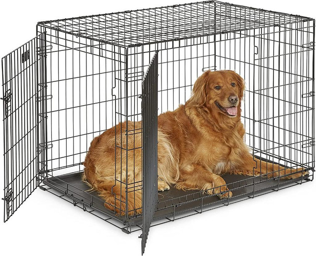 HUGE Discount! Best Selling Dog Crate, All Sizes for Puppies, Medium & Large Dogs, Double Door Folding | FREE Delivery in Accessories - Image 3