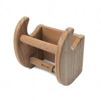 Loon Peak Traditional Solid Teak Magazine And Toilet Paper Holder