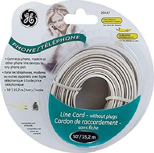 50ft. GE Phone Cord - White - 20477 in Home Phones & Answering Machines