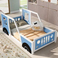 Zoomie Kids Twin Size Classic Car-Shaped Platform Bed