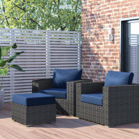 Modway Sojourn 3-piece Outdoor Patio Sunbrella Sectional Set by Modway