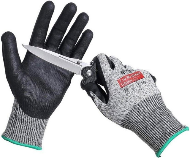 PROTECT YOUR HANDS -- NEW BRIGIC LEVEL 5 CUT RESISTANT SAFETY GLOVES -- ONLY $5.99 PAIR in Hand Tools in London