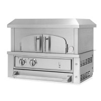 NewAge Products Outdoor Kitchen Platinum 33 in. Built-In Natural Gas Pizza Oven