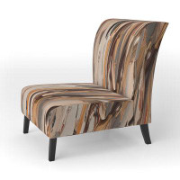 Ivy Bronx Terracotta Bliss Texture Abstract VI - Upholstered Modern Accent Chair