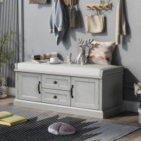 Wildon Home® Storage Shoe Bench With 2 Drawers And 2 Cabinets