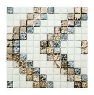 Realstone Systems Glass Mosaic Tile Trends Andante 1 Sq Ft per tile ( 22 Sq Ft per box)