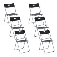 Ivy Bronx 6Pcs Plastic Folding Chairs Comfortable Event Chairs Modern Party Chairs Lightweight Durable Foldable Chair Fo