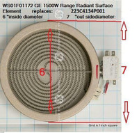 Wb30k10010 / 223C4134P001 GE  (7 inch Single)  GE Surface Element 1500 w $65