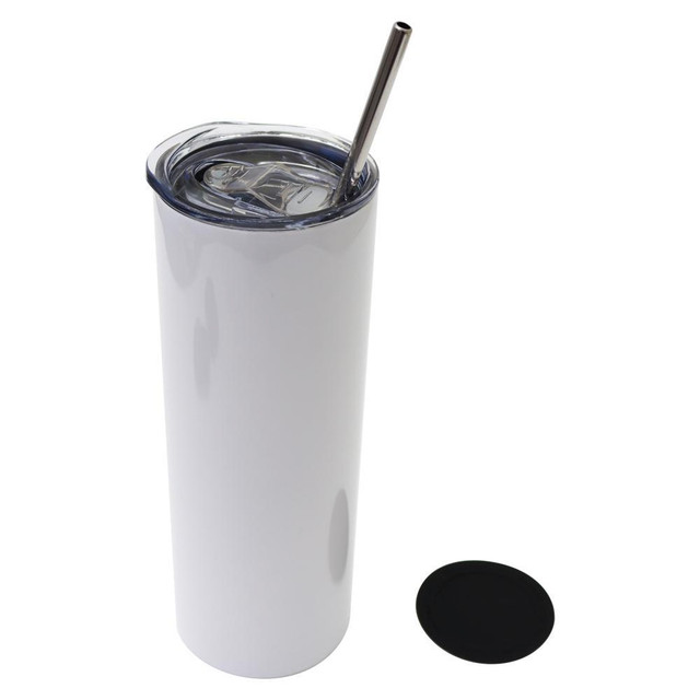 20 oz. Stainless Steel Skinny Tumbler with Lid and Straw 001001 in Other Business & Industrial in Toronto (GTA) - Image 4