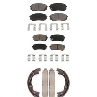 Front Rear Ceramic Brake Pads And Parking Shoes Kit For 2013-2015 Hyundai Tucson FWD KCN-100132