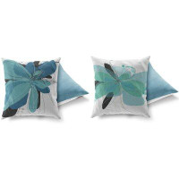 Ebern Designs 2 Pcs Colourful Indoor/Outdoor Accent Pillow Set