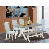August Grove Jessy 6 - Person Acacia Solid Wood Dining Set