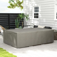 Patio Furniture Cover 87.4" L x 61" W x 26.4" H Grey