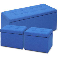 Hokku Designs Paulien Upholstered Flip Top Storage Bench