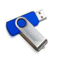 USB 2.0 Portable 8GB Flash Drive - Blue