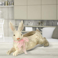 August Grove Highwood Mgo Leaping Bunny Planter