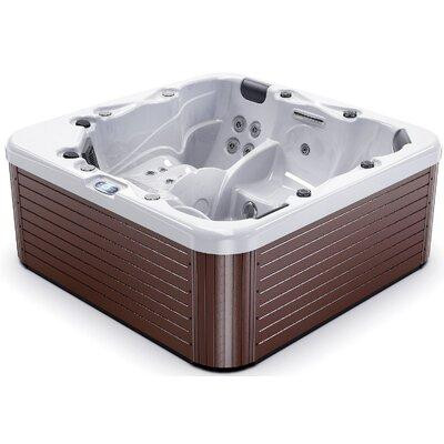 Luxuria Spas Luxuria Spas 5 - Person 56 - Jet Acrylic Rectangular Double Hot Tub with Ozonator in Mocha in Hot Tubs & Pools