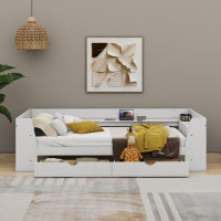 Red Barrel Studio Gadbois Twin Size Daybed With Shelves