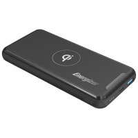 Energizer 10000 mAh USB-A/USB-C Power Bank with Wireless Qi Charger - Black