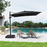 Crestlive Products 11' x 9' Rectangular Cantilever Umbrella With Counter Weights