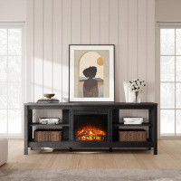 Fitueyes TV Stand For Tvs Up To 75" With Fireplace Included
