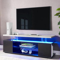 Ivy Bronx Tv Stand, Led Gaming Entertainment Center, Media Storage Console Table