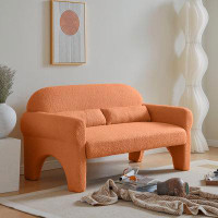 House of Hampton Teddy Wool Upholstered Sofa Couch