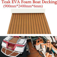 light brown & black Marine Flooring Faux Teak EVA Foam Boat Decking Sheet 94.49x35.4x0.24#300189