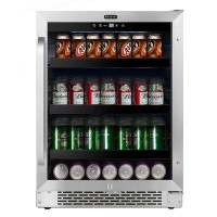 Whynter Whyter 24" width 140 Cans Stainless Steel Beverage Refrigerator with Digital Control