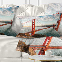 Made in Canada - East Urban Home Gate Bridge in San Francisco Sea Bridge Pillow