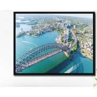 East Urban Home 'Sydney Aerial View' Floater Frame Photograph on Canvas