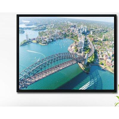 East Urban Home 'Sydney Aerial View' Floater Frame Photograph on Canvas in Painting & Paint Supplies