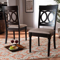 Winston Porter Chartreuse Cross Back Side Chair in Espresso Brown