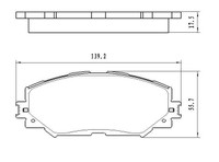 Brake Pads Set Front Ceramic Toyota Matrix 2009-2014 , D1210