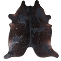 Foundry Select Revanizes Tie Dye HAIR ON Cowhide Rug  DISTRESSED GREY