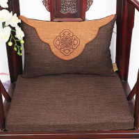 Umber Rea Embroidery Cushion Dinner Chair Wooden Cushion Palace Master Chair Solid Wooden Cushion Office Tea Chair Seat