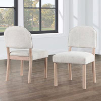 Joss & Main Chaney Upholstered Back Side Chair in Beige