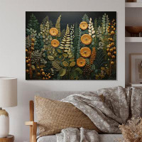 Red Barrel Studio Lashenna Yellow Ferns Plant Forest Tapestry On Wood Print