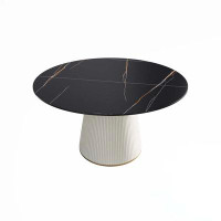 Ivy Bronx Modern  Artificial Stone Round Dining Table