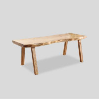 Loon Peak 4 - Person Burlywood Rectangular Solid Wood Dining Table Set