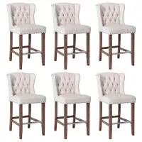 Brafab 20" Counter Height Bar Stools with Wood Legs