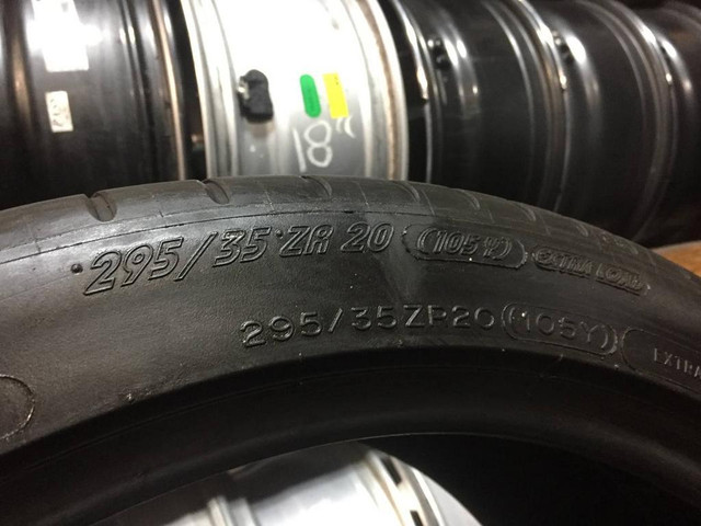 20 inch SET OF 2 (PAIR) USED SUMMER PERFORMANCE TIRES 295/35R20 105Y MICHELIN PILOT SUPER SPORT TREAD LIFE 85% LEFT in Tires & Rims in Toronto (GTA) - Image 4
