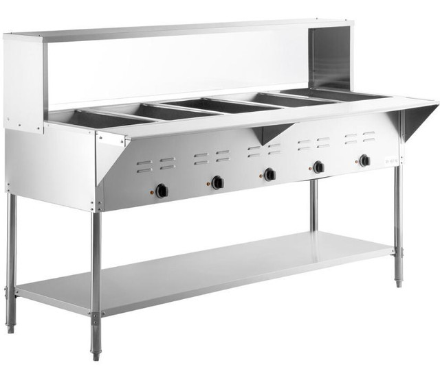 Steam table  buffet table with Sneezeguards - 2/3/4/5 Compartment Options in Industrial Kitchen Supplies - Image 4