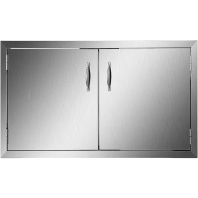 VEVOR 19”X34.5” BBQ Access Island Double Door Rust Resistant Walled Doors Durable in BBQs & Outdoor Cooking