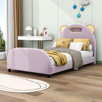 Latitude Run® Upholstered Velvet Platform Bed with Embedded Light Stripe