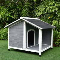 NEW WOODEN DOG HOUSE & AWNING DH3032