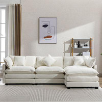 Latitude Run® Delana 112.20'' Chenille Square Arms Sofa